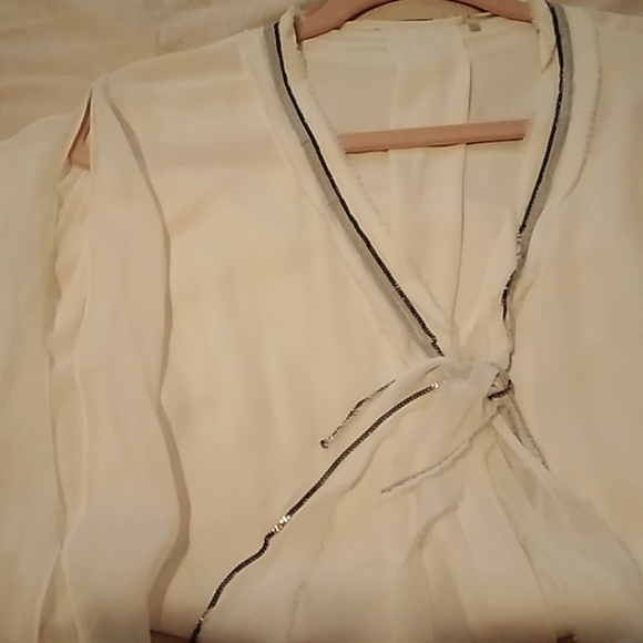 Elie Tahari Silk Blouse sz L - Picture 4 of 5